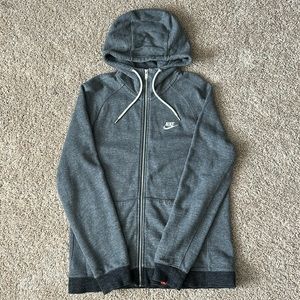 Gray Nike Zip Up Hoodie